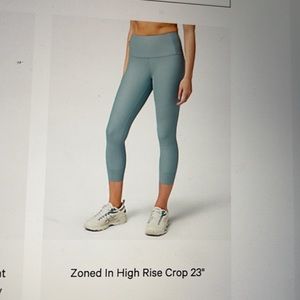 Lululemon ZONED in High Rise Crop 23” size 8